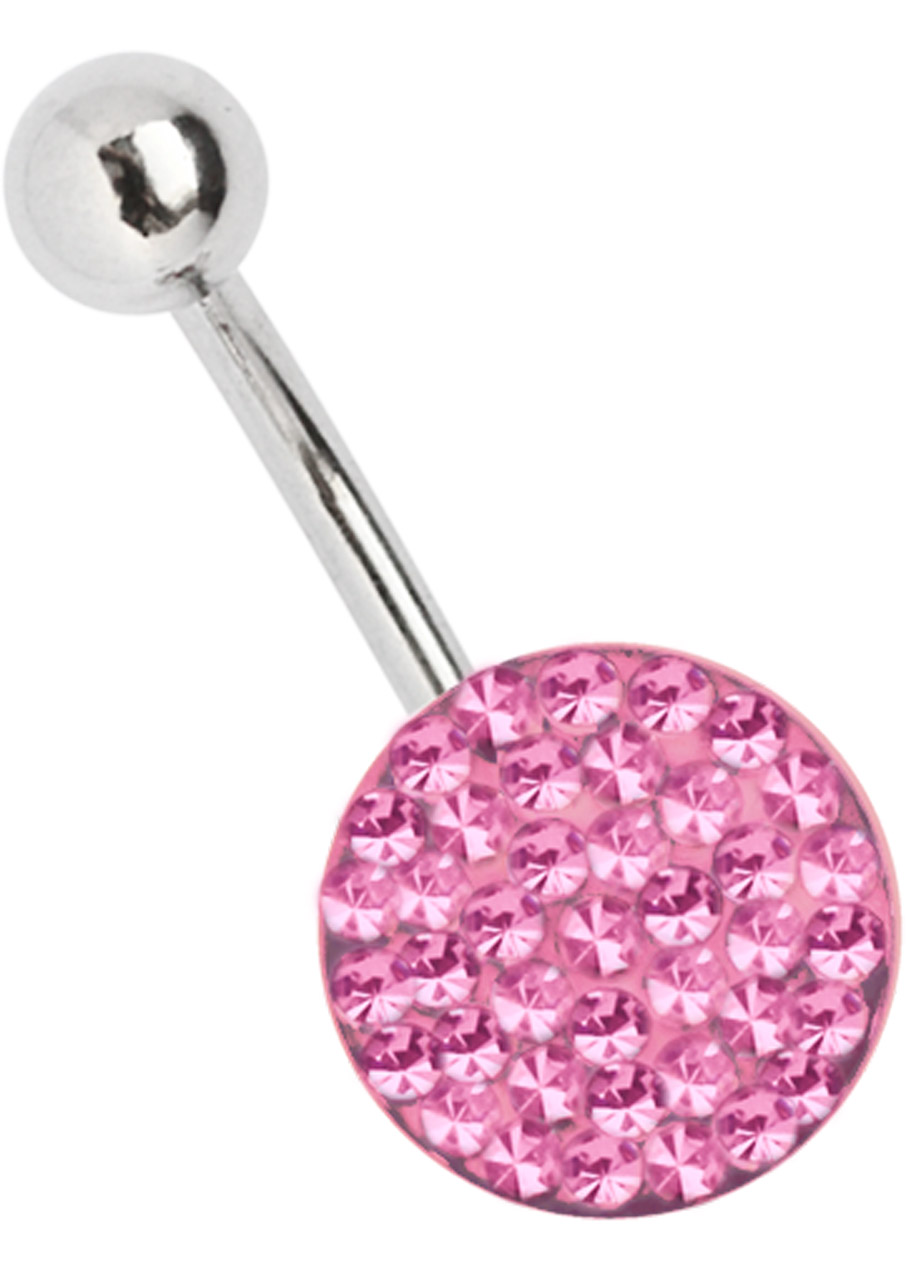 Bauchnabel Piercing Schmuck Stahl Banane, Epoxy Multistrass Platte