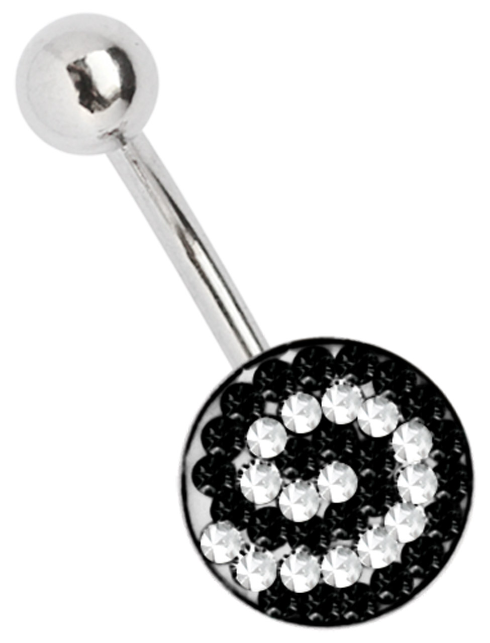 Bauchnabel Piercing Schmuck Banane, Epoxy Multistrass Spirale