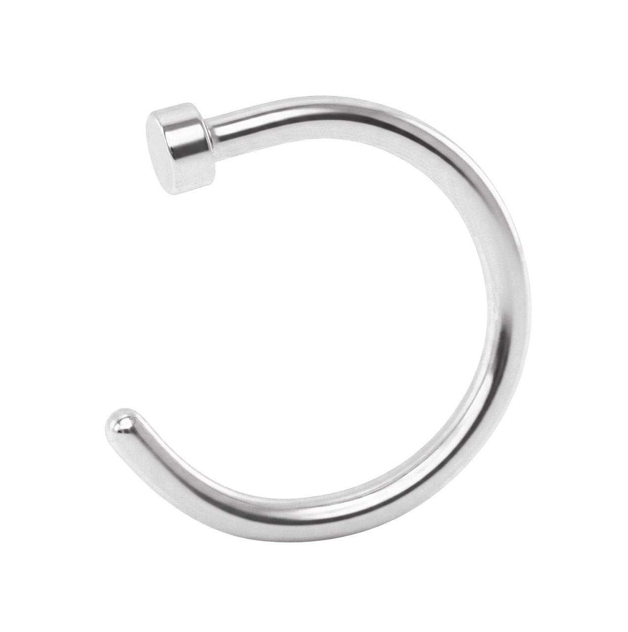 Nasenpiercing Stahl Hoop Fake Nasenring 0,8 x 6, 8 mm mit Stopper