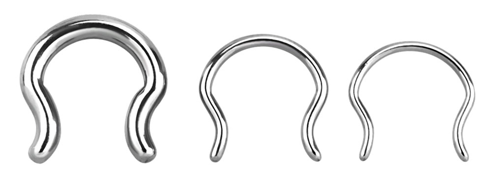 Bild von Nasenpiercing Schmuck, Septum Ring in 1,6 mm - 3,0 mm Stärke