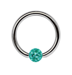 Bild von Titan Piercing Ring in 1,6 x 8-12 mm mit Ferido Epoxy Kugel
