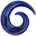 Bild von Ohrpiercing Schmuck Dehn Spirale Expander aus Glas in blau