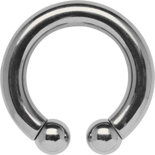 Bild von Intimpiercing Titan CBR Circular Barbell 6,0 x 16-22 mm + Kugeln