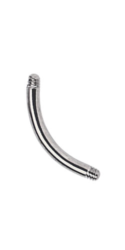 Bild von Titan Piercing Banane, gebogener Stab in 1,2 x 5-14 mm