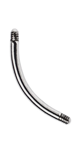 Bild von Titan Piercing Banane, gebogener Stab in 1,6 x 16-22 mm