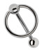 Bild von Piercing gebogener Stab Titan 5mm Schraub Klemmkugel und Ring