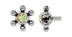Bild von Zungenpiercing Titankugel mit Mini-Kugeln, 9 mm Ø, Höhe 5 mm