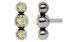 Bild von Zungenpiercing Titan Drilling mit Steinkugeln in 4/5/4 mm Ø