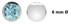 Bild von Titan Piercing Klemmverschluss mit Zirkonia, 6 mm Ø, rund