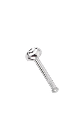 Bild von Nasenpiercing Schmuck Silber Nasenstecker mit Stein, Stopper