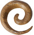Bild von Ohr Piercingschmuck Dehn Spirale aus Palm-Holz in 4-12 mm
