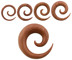 Bild von Ohrpiercing Schmuck Dehnspirale, Expander aus Holz in 3-12 mm
