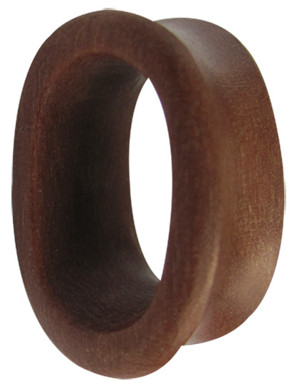 Bild von Ohrpiercing Schmuck Holz Flesh Tunnel, oval in 8-12 mm