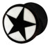 Bild von Ohrpiercing Horn Plug mit schwarzem Stern in 4, 6, 8, 10, 12 mm