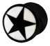 Bild von Ohrpiercing Horn Plug mit schwarzem Stern in 14, 16, 18 mm