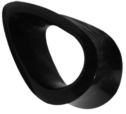 Bild von Ohr Flesh Tunnel Piercing Schmuck aus Horn, Oval in 8-12 mm
