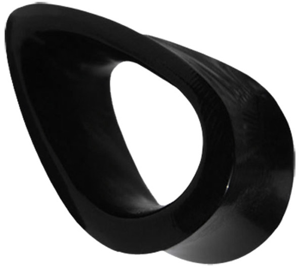 Bild von Flesh Tunnel Piercing Ohr Schmuck aus Horn, Oval in 14-18 mm