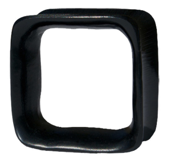 Bild von Ohr Flesh Tunnel Piercing Schmuck aus Horn, Quadrat in 5-12 mm