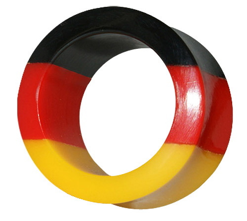 Bild von Acryl Ohr Piercing Schmuck als Deutschland Tunnel in 4-12 mm.