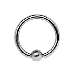 Bild von Nasenpiercing, Fingernagel Titan Piercing Ring 1,0 x 5 - 10 mm