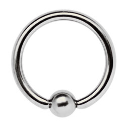 Bild von Intimpiercing Schmuck Titan Piercing Ring 2,0 x 10 - 12 mm