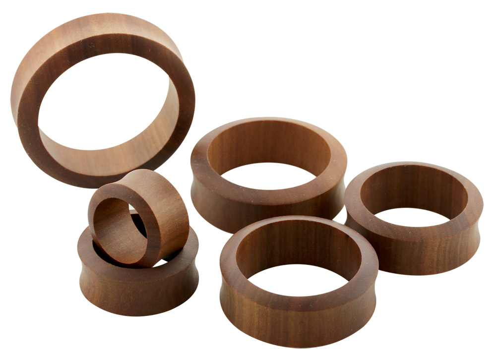 Bild von Ohr Piercing Flesh Tunnel aus Holz, Big Size 25-50 mm