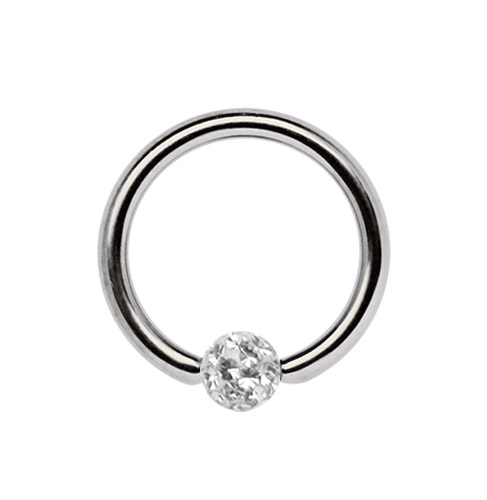 Bild von Titan Piercing Ring BCR 1,2 x 6-10 mm + 3 mm Ferido Epoxy Kugel