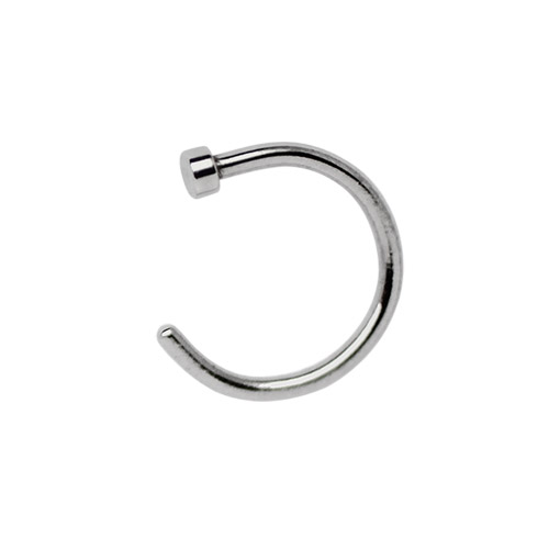 Bild von Nasenpiercing Stahl Hoop Fake Nasenring 0,8 x 6, 8 mm mit Stopper