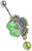 Bild von Bauchnabel Piercing Schmuck Banane, Blume mit Perlen