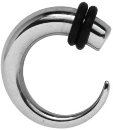 Bild von Ohrpiercing Dehn Ring Piercing Horn Stahl in 2, 3, 4, 5, 6, 8 mm Ø