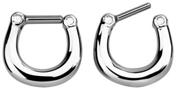 Bild von Ein Nasenpiercing Ring Septum Clicker 316l Stahl 1,2 x 6 oder 8 mm 