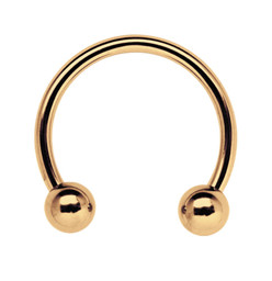 Bild von CBR Piercing Circular Barbell Ring Stahl PVD 18 kt. Rosè Gold 1,6 mm