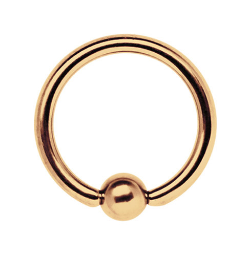 Bild von BCR Piercing Schmuck Ring Stahl PVD 18 kt. Rose Gold in 1,6 mm