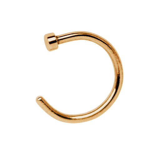 Bild von Piercing Ring, Hoop Nasenring Rose Gold 1,0 x 6-10 mm, Stopper