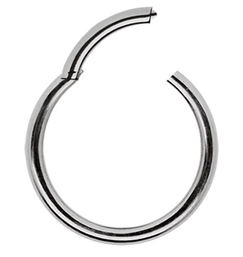 Bild von Piercing Schmuck Ring Smooth Segment Clicker Titan in 1,2 mm