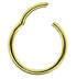 Bild von Piercing Ring Smooth Segment Clicker Stahl PVD 18kt. Gold 1,2 mm