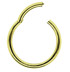 Bild von Piercing Ring Smooth Segment Clicker Stahl PVD 18kt. Gold 1,6 mm