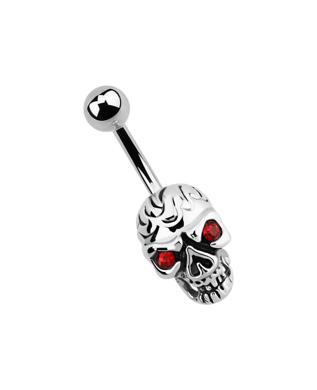 Bild von Bauchnabel Piercingschmuck Banane 316l Stahl mit Totenkopf 