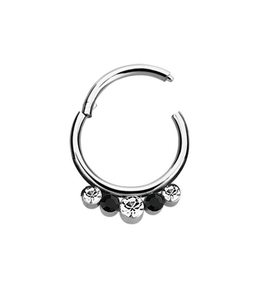 Orecchio Naso Piercing Gioielli Segmento Liscio Anello Dorato Clicker Cerniera - Foto 9