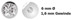 Bild von Titan Piercing Kugel 1,6 x 6 mm mit gefaßtem Zirkonia, farbig 90°