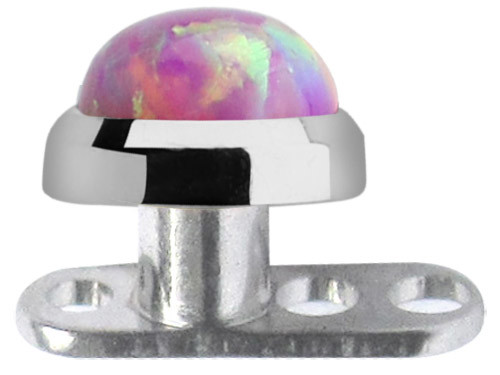 Bild von Oberflächen Piercing Schmuck Dermal Anchor mit Opal Aufsatz
