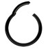 Bild von Piercing Ring Smooth Segment Clicker Stahl PVD schwarz 1,0 mm