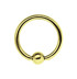Bild von BCR Piercing Ring Stahl PVD 18 kt. Hartvergoldung in 1,2 mm