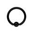 Bild von BCR Ohr Piercing Schmuck Ring Stahl PVD schwarz in 1,0 mm