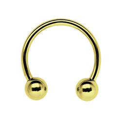Bild von CBR Piercing Circular Ring Stahl PVD 18 kt. Hartvergoldung, 1,6 mm