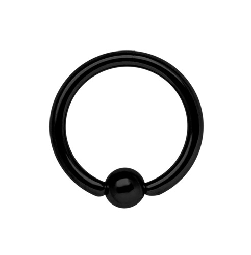 Bild von Piercing Schmuck BCR Ring in Stahl PVD schwarz in 1,6 mm