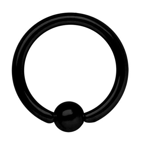 Bild von Piercing Schmuck BCR Ring Stahl PVD schwarz in 2,0 mm