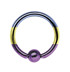 Bild von Piercing Schmuck Stahl 316L Ring eloxiert 1,6 x 8, 10 mm
