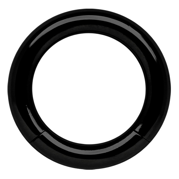 Bild von Piercing Smooth Segmentring Stahl PVD schwarz in 5,0 mm