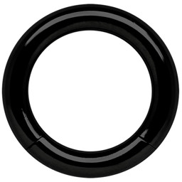 Bild von Piercing Smooth Segmentring Stahl PVD schwarz in 6,0 mm